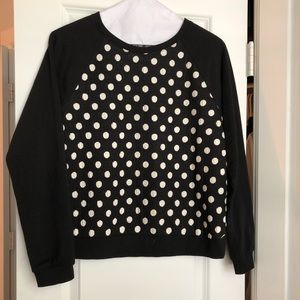 Black and white polkadot sweatshirt